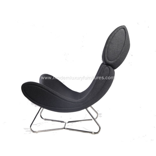 Modern Imola Wingback Fabric Lounge Chair